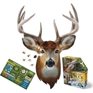 Madd Capp I Am Buck Shaped Jigsaw Puzzle - 550 Piece Animal Shaped Jigsaw Puzzle